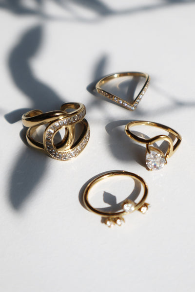 ROYALTY | Tarnish Free | Minimalist Gold V shaped Ring
