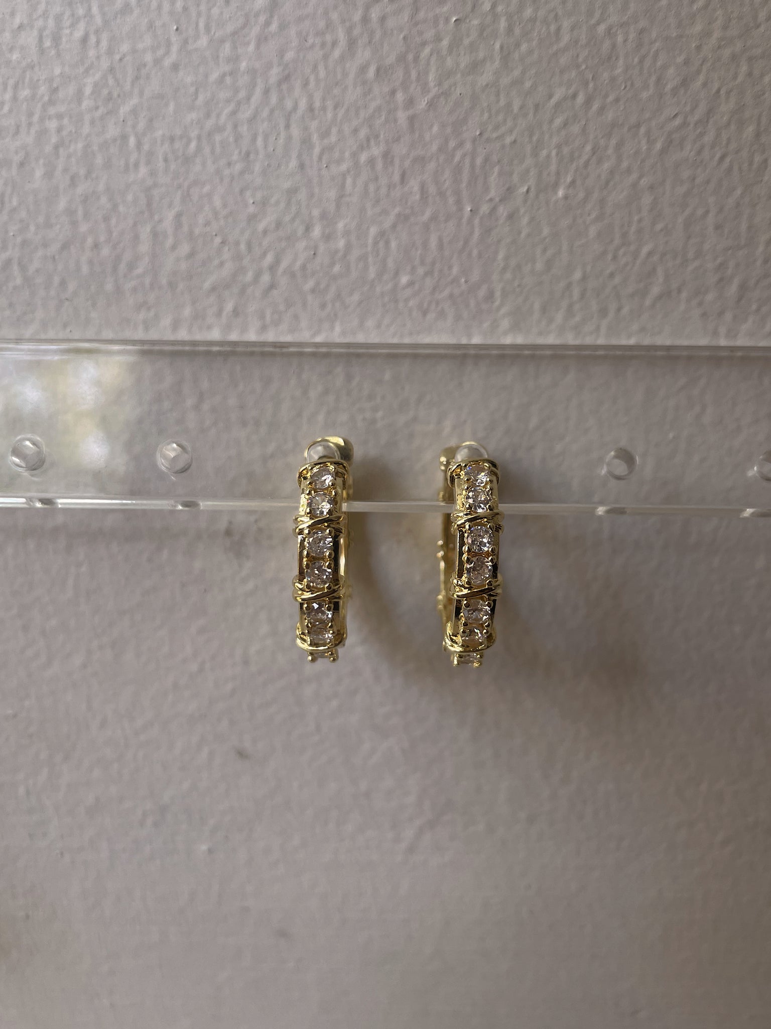 RAYA | Gold/Silver | Cubic Zirconia Medium Hoop | Earrings