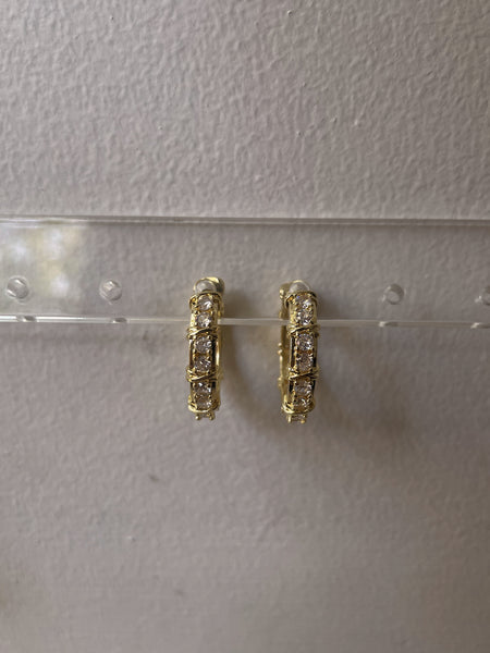 RAYA | Gold/Silver | Cubic Zirconia Medium Hoop | Earrings