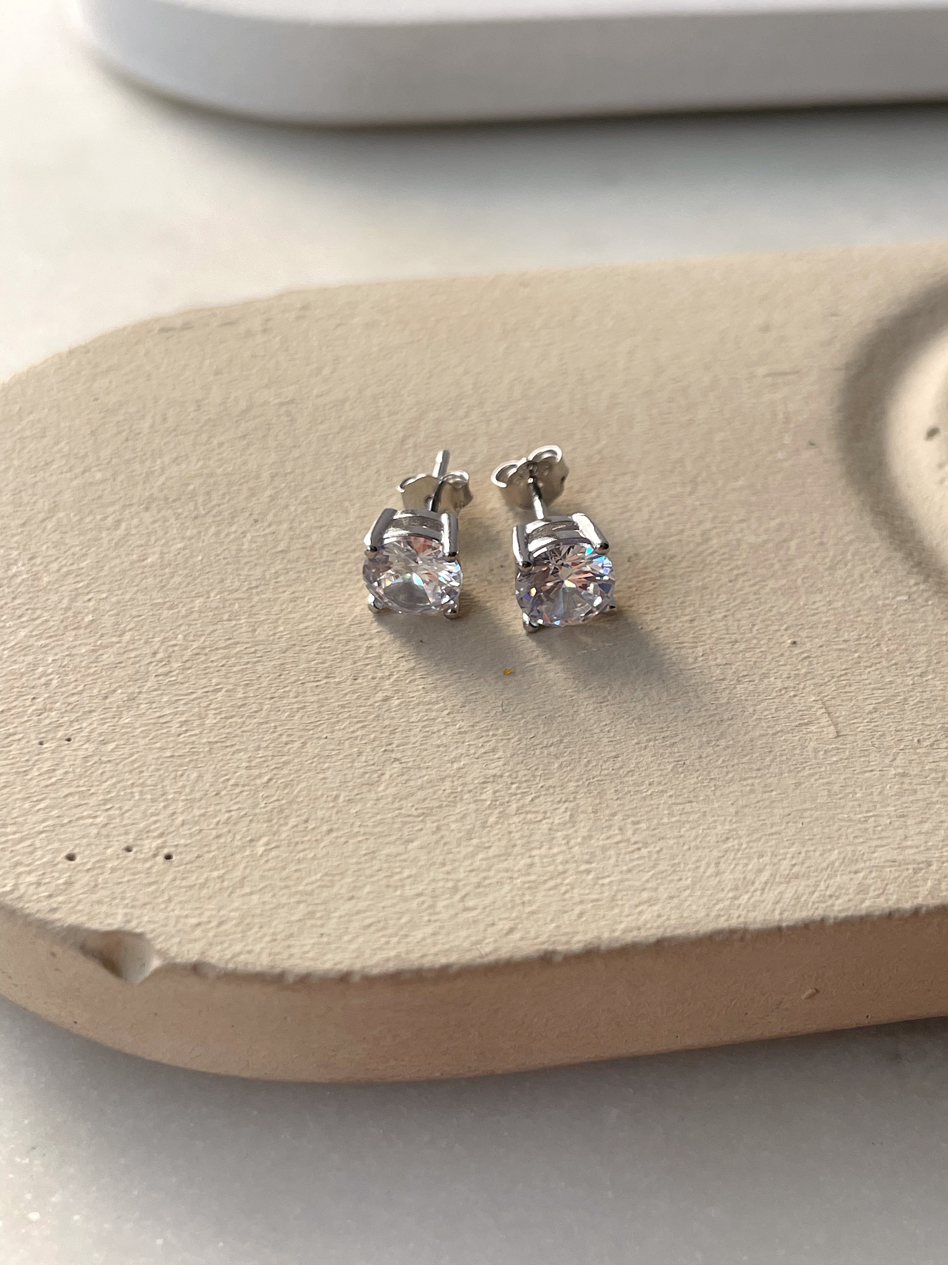 CLASSIC STUDS | S925 Sterling Silver | 18ct Gold Plated | Cubic Zirconia |  Stud Earring