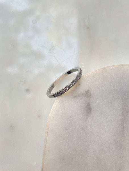 FLAUNT | Tarnish Free | Thin Encrusted | Gold/Silver/Rose Gold Ring (1 piece)