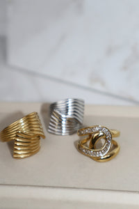 MALIBU RING | Tarnish Free | Adjustable | Gold Hug Ring