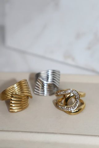 MALIBU RING | Tarnish Free | Adjustable | Gold Hug Ring