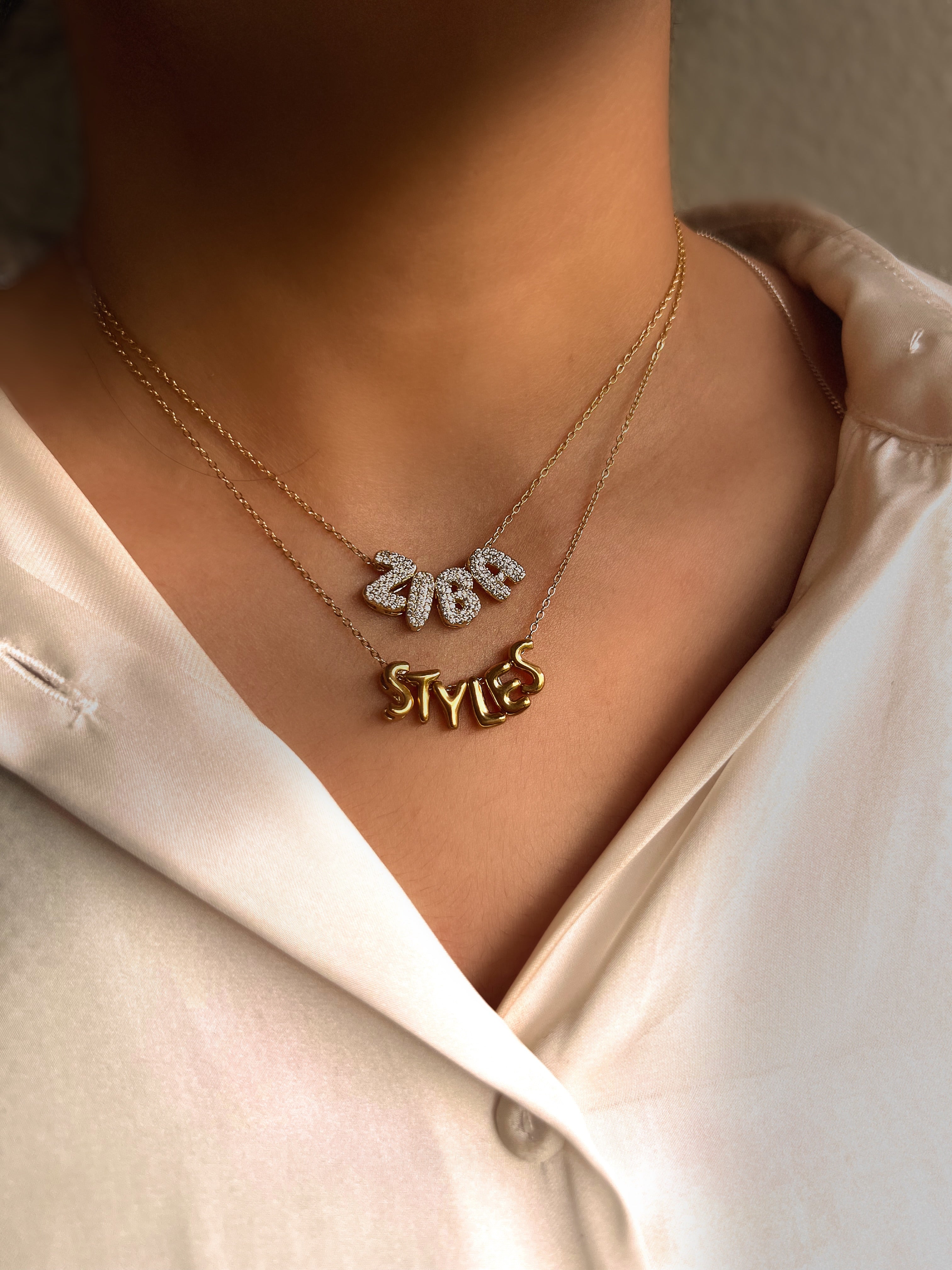 BUBBLE NAME NECKLACE - Create your own