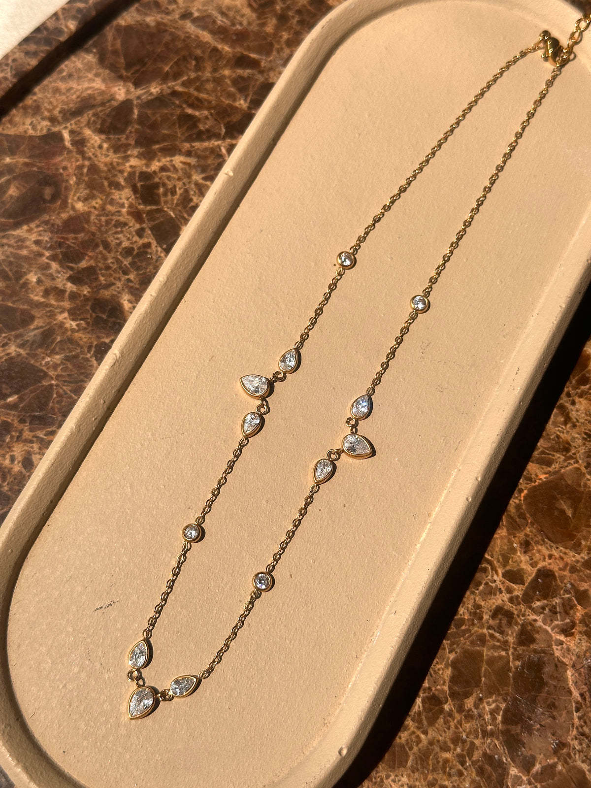 PRIMROSE|TARNISH-FREE|DAINTY FLORAL NECKLACE