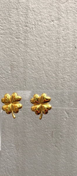 WEALTH | Tarnish Free | Gold/Silver Chunky Clover Shaped Earring