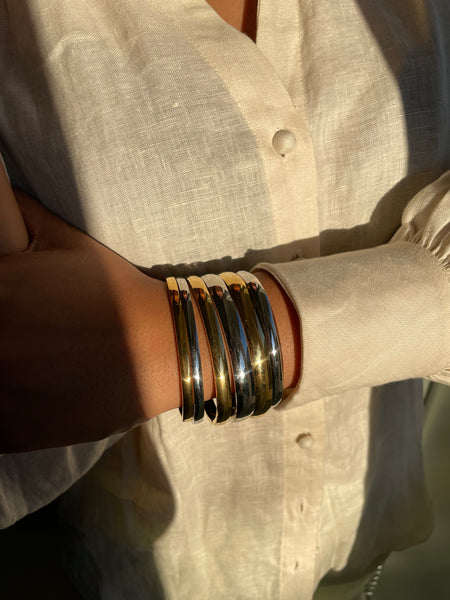 CHLOE | Tarnish Free | Gold/Silver | Plain Bangle
