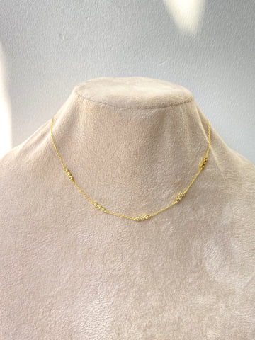 AMELIA | S925 Sterling Silver I 18ct Gold Plated I Drop Cubic Zirconia | Necklace