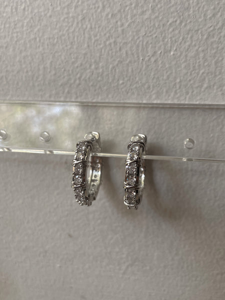 RAYA | Gold/Silver | Cubic Zirconia Medium Hoop | Earrings