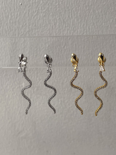 MEDUSA | S925 Sterling Silver | 18ct Gold/Silver Plated | Snake Stud Earrings