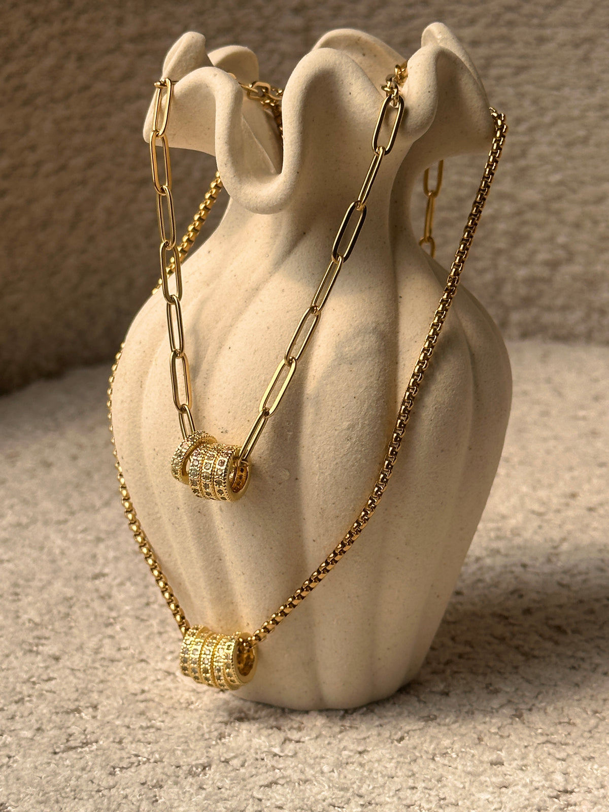 MONROE| TARNISH-FREE| CHUNKY PAPERCLIP/BOX-LINK NECKLACE