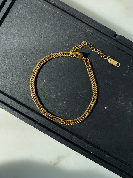 LEAH | Tarnish-Free | Gold minimal Cuban | Necklace/Bracelet