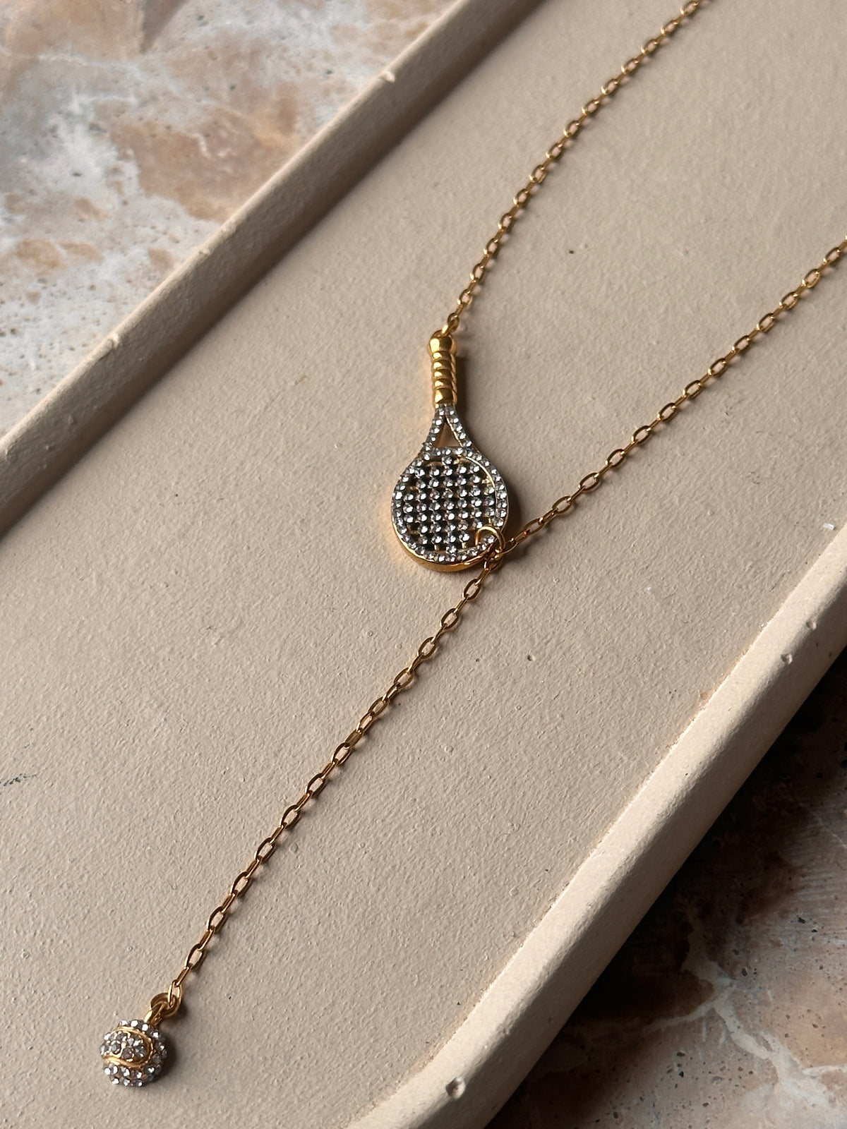 SERVE| TARNISH-FREE| TENNIS/PADEL DROP NECKLACE