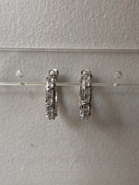RAYA | Gold/Silver | Cubic Zirconia Medium Hoop | Earrings