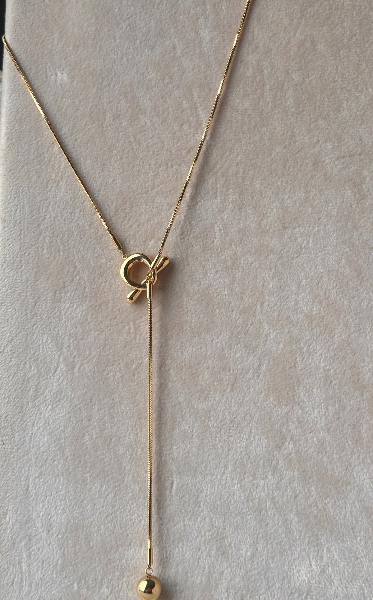 SAHARA|TARNISH-FREE| GOLD TOGGLE NECKLACE
