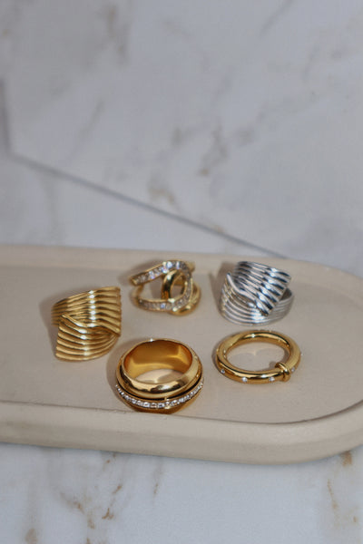 MALIBU RING | Tarnish Free | Adjustable | Gold Hug Ring