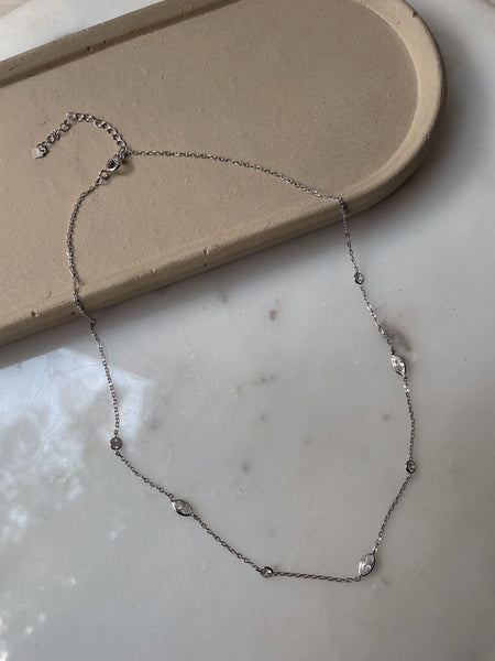 MARQUIS | Tarnish Free | S925 Sterling Silver | 18ct gold/platinum plated | Marquise Stone | Necklace