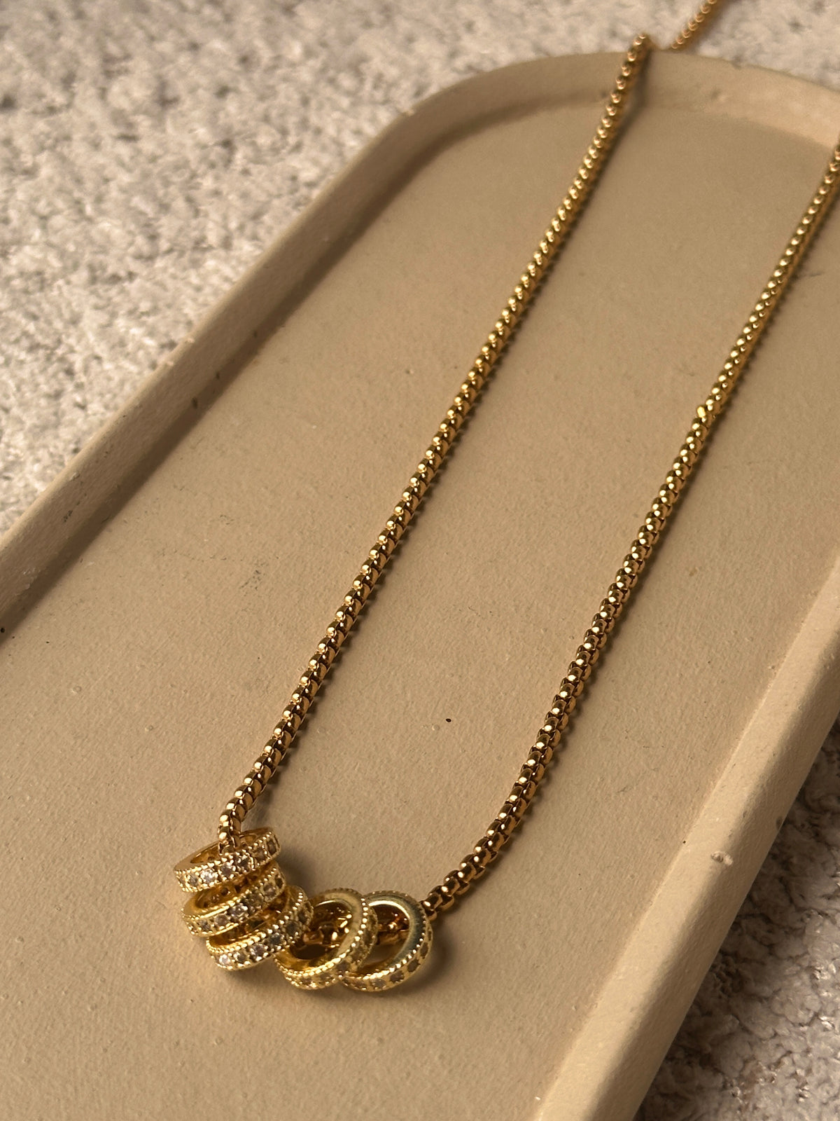 MONROE| TARNISH-FREE| CHUNKY PAPERCLIP/BOX-LINK NECKLACE