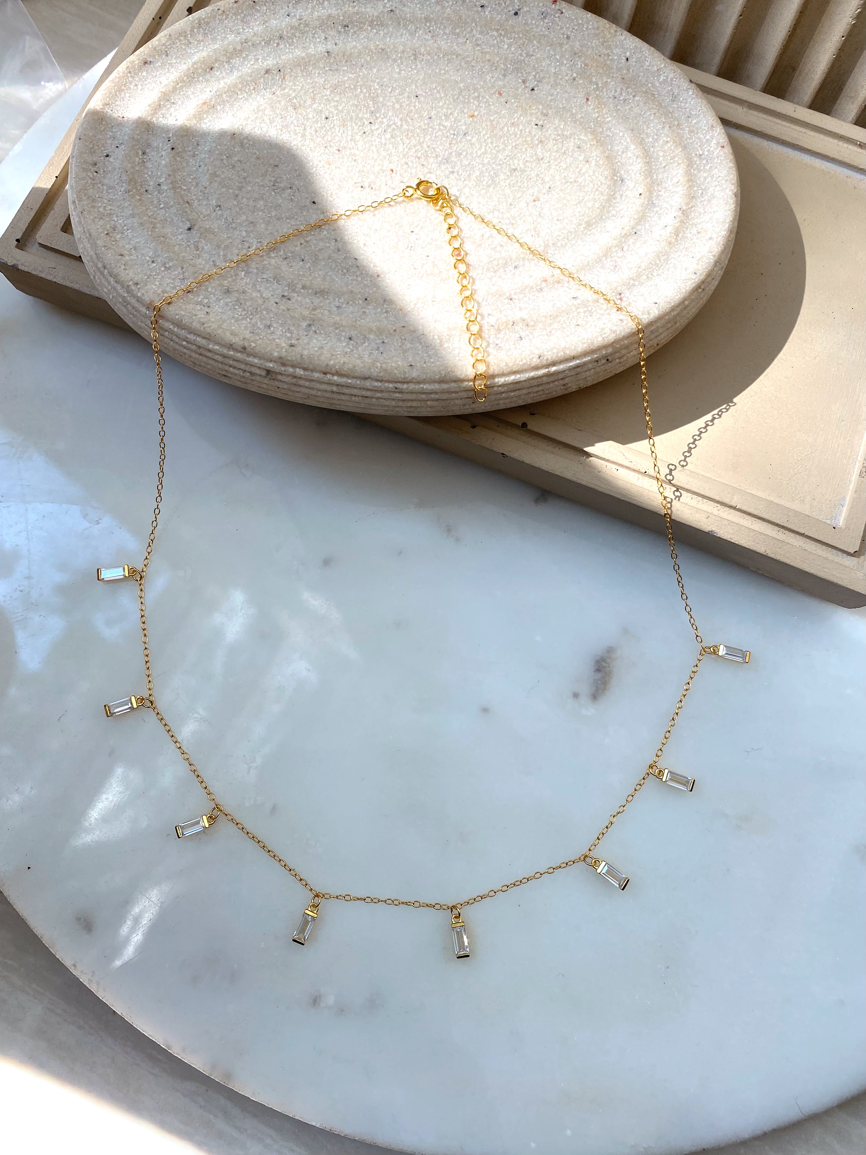 PRUDENCE | S925 Sterling Silver I 18ct gold plated I Cubic Zirconia I Charm Necklace