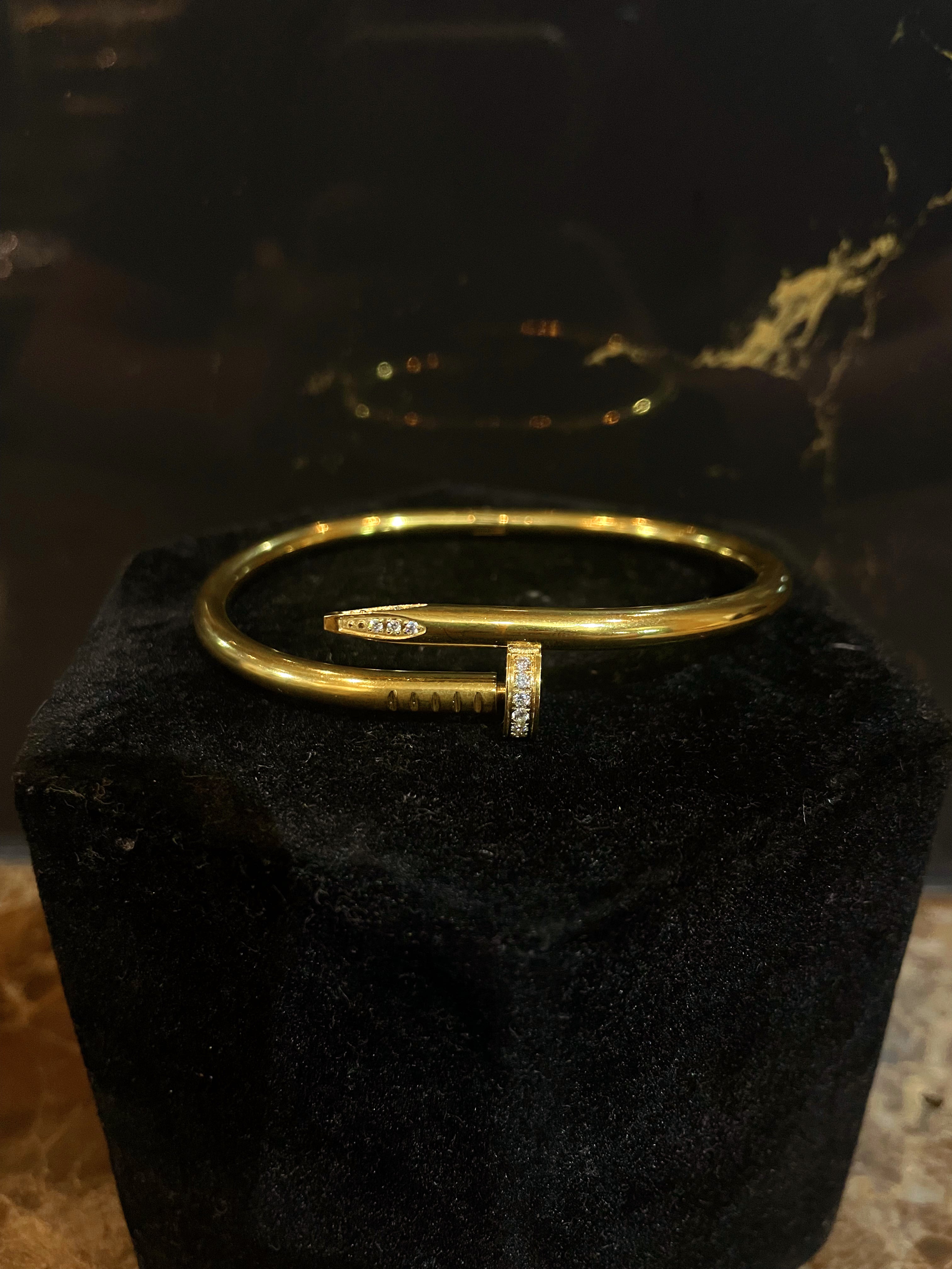 NAILED IT BRACELET | Tarnish Free | Stainless Steel | Gold/Silver/Rose-Gold | Nail Bracelet (1 piece)