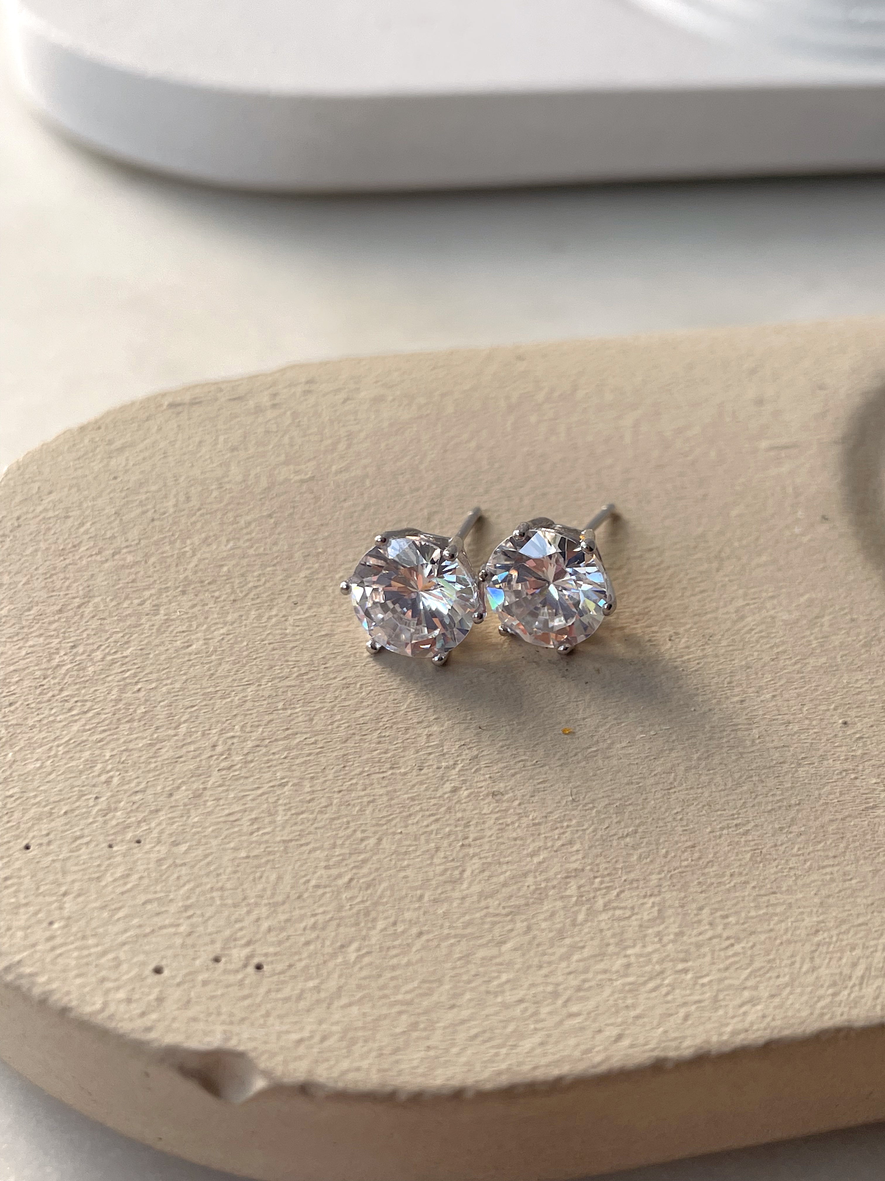 CLASSIC STUDS | S925 Sterling Silver | 18ct Gold Plated | Cubic Zirconia |  Stud Earring