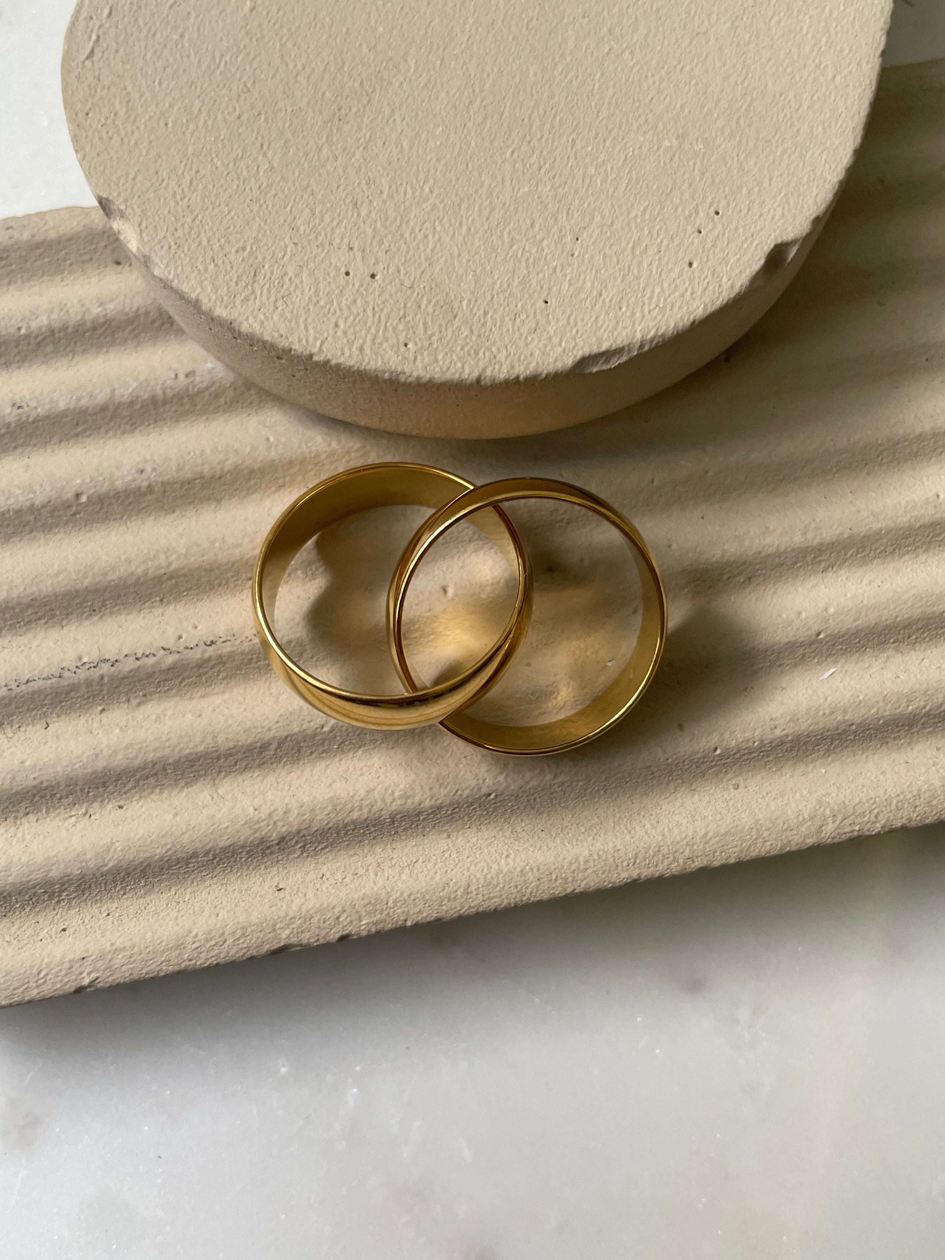 HALO INTERTWINE| Tarnish-Free|2 Layer Round Cut Gold Ring