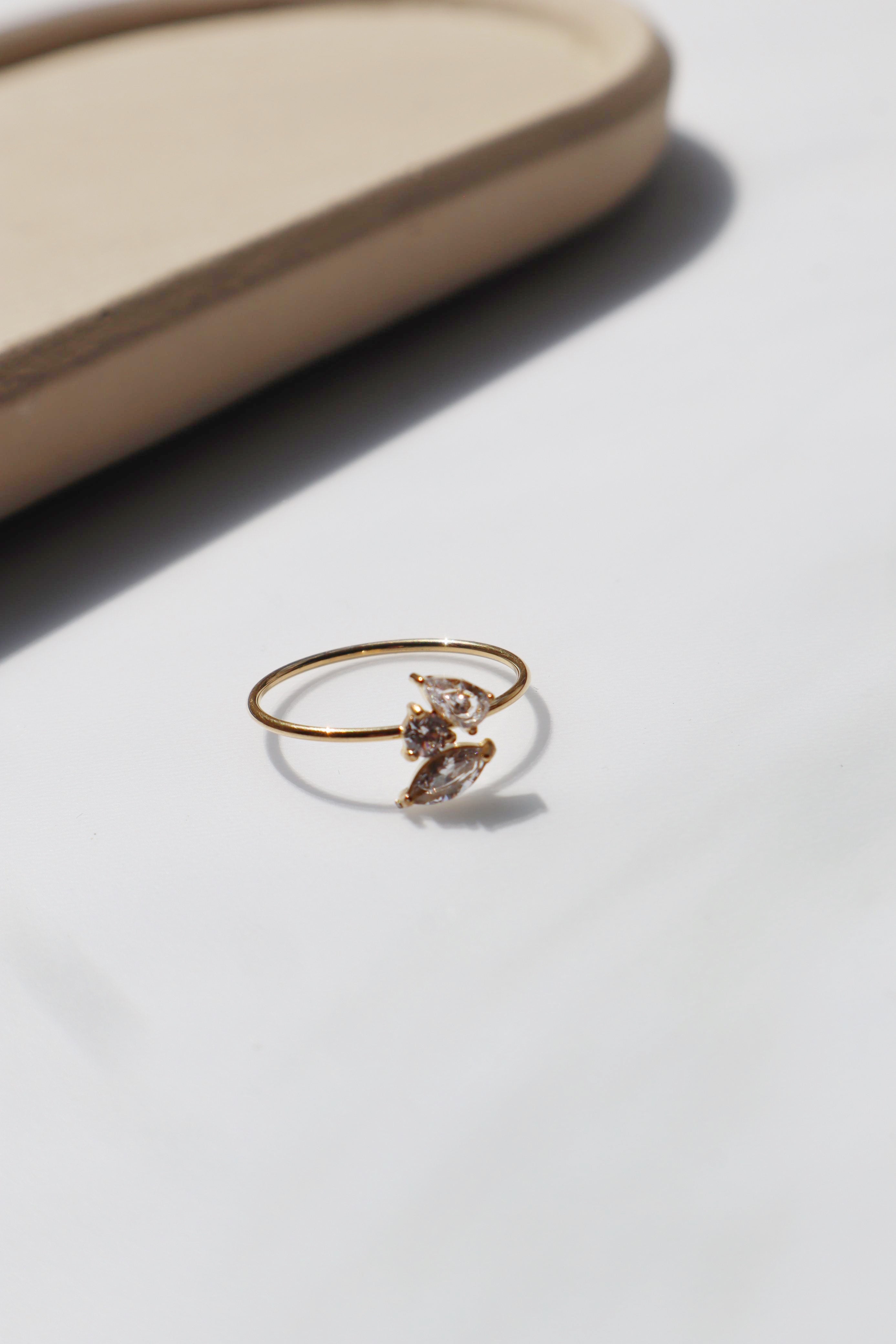 ARIA| Tarnish-Free| Minimalist Gold Dainty Ring