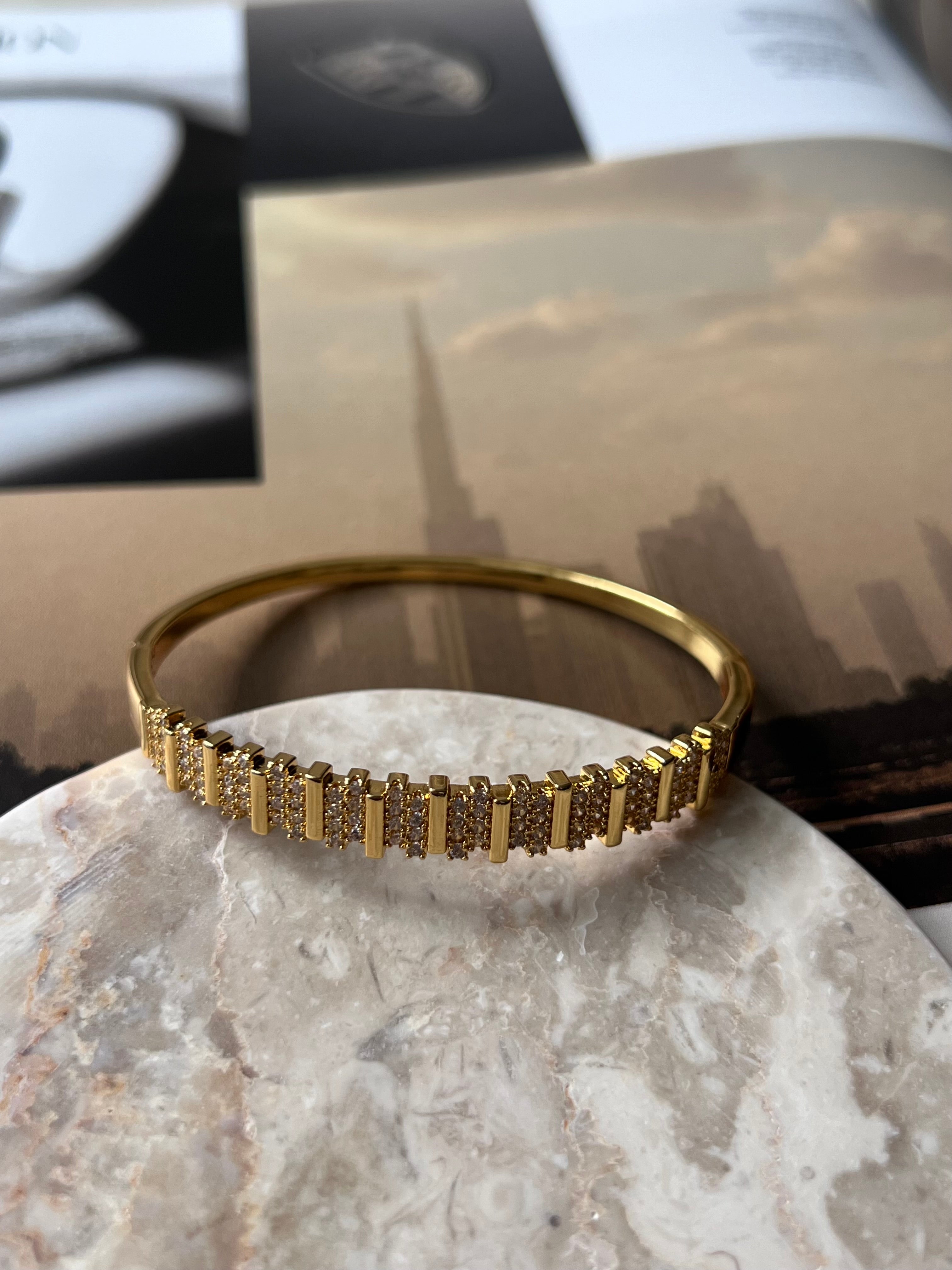 MILAN MUSE| Gold Pavé Bangle