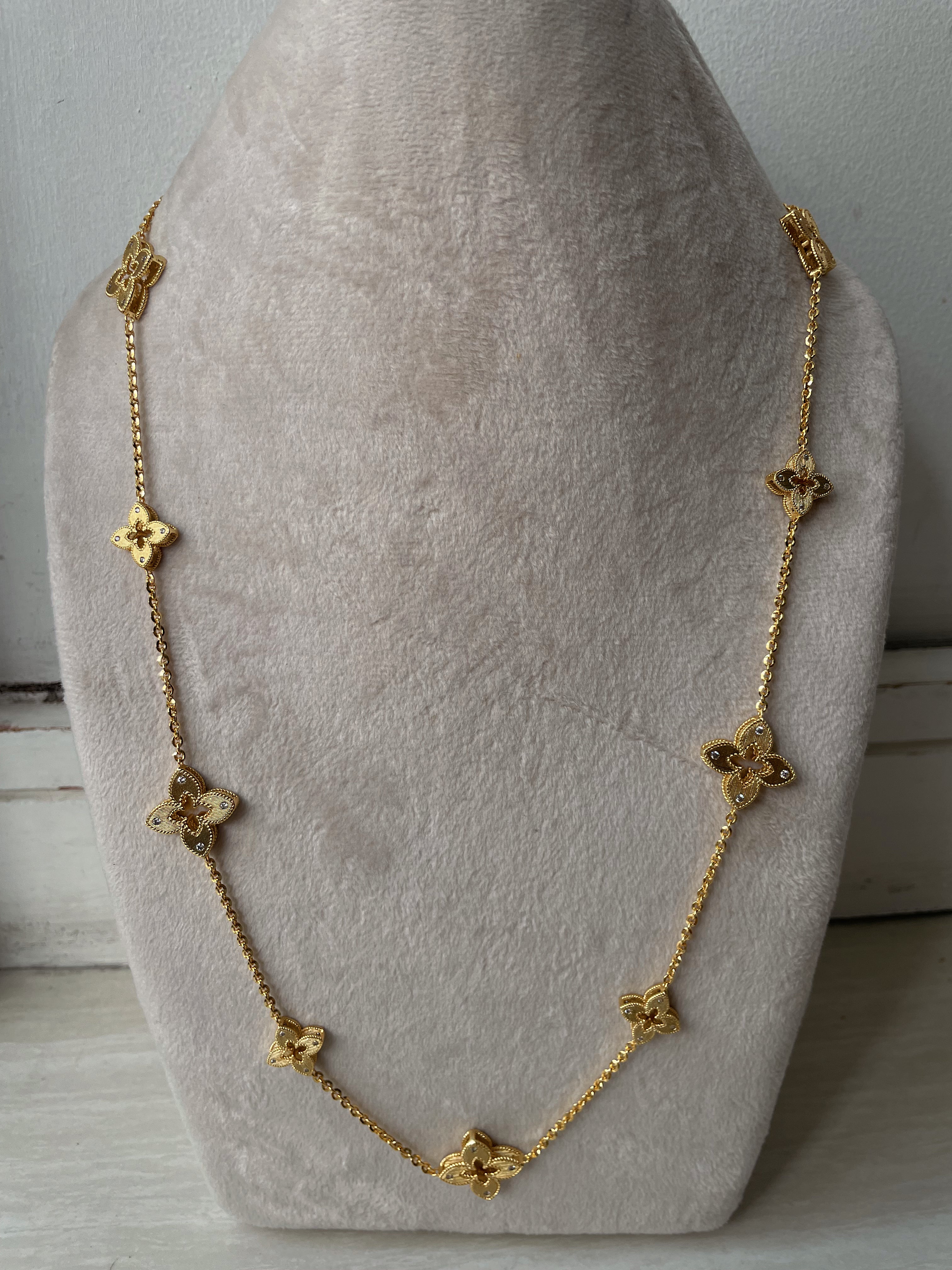 RICHES | Gold Multi Flower | Long Necklace