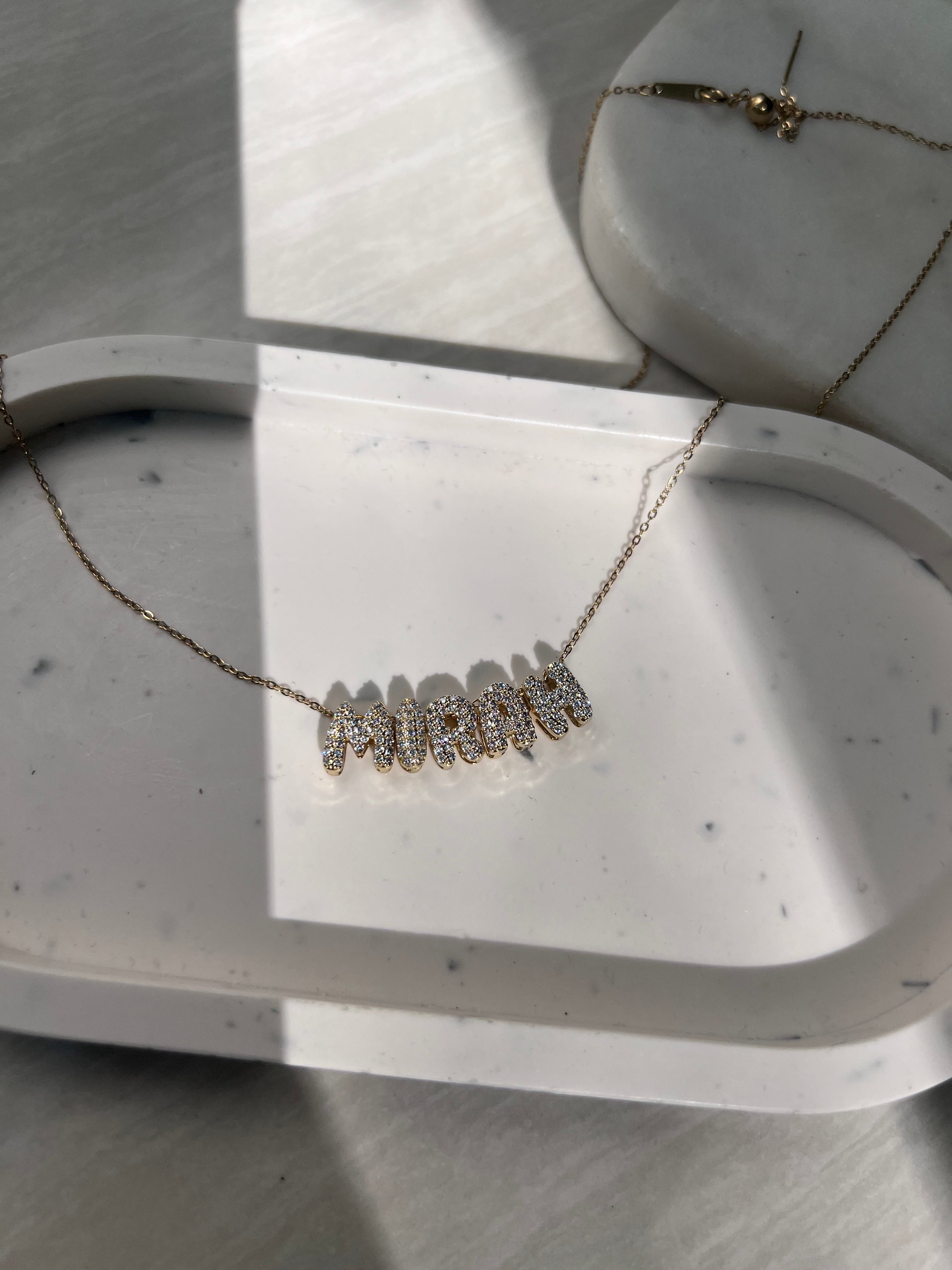 BUBBLE NAME NECKLACE - Create your own
