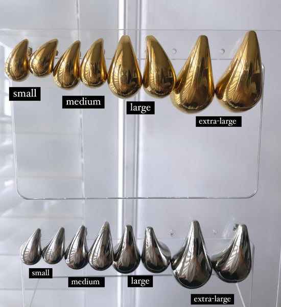 KYLIE | Gold/Silver Plated | Chunky Drop Stud | Earrings | Tarnish Free