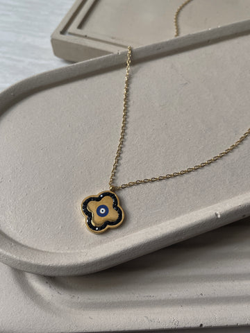 IVANA | Stainless Steel | Gold Evil Eye Clove | Necklace