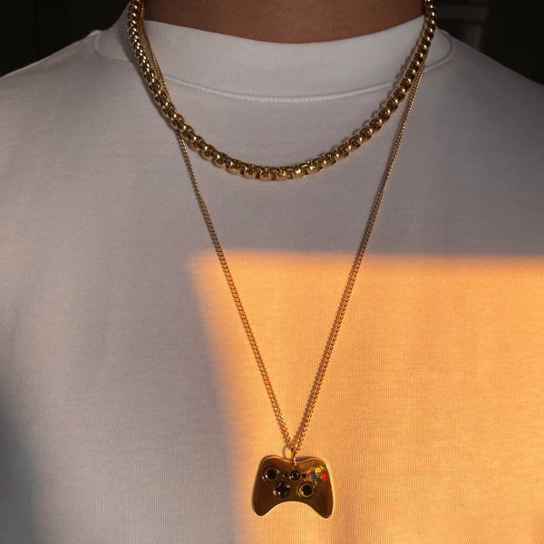 MVP | ZibaMan | Gold/Silver Console Pendant Necklace | Tarnish-Free