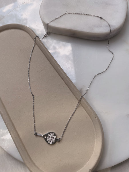 PADEL STUDDED | Tarnish-Free | Stainless Steel | Cubic Zirconia | Gold/Silver | Padel Necklace/Bracelet