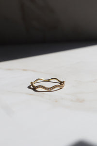 JAMILA WAVE RING | Tarnish Free |  |Minimalist Gold Ring