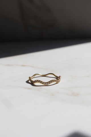 JAMILA WAVE RING | Tarnish Free |  |Minimalist Gold Ring