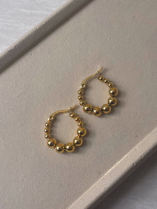 POPPY | Tarnish Free | Stainless Steel | Gold Plated/Silver Plated Hoop Bubble | Earrings