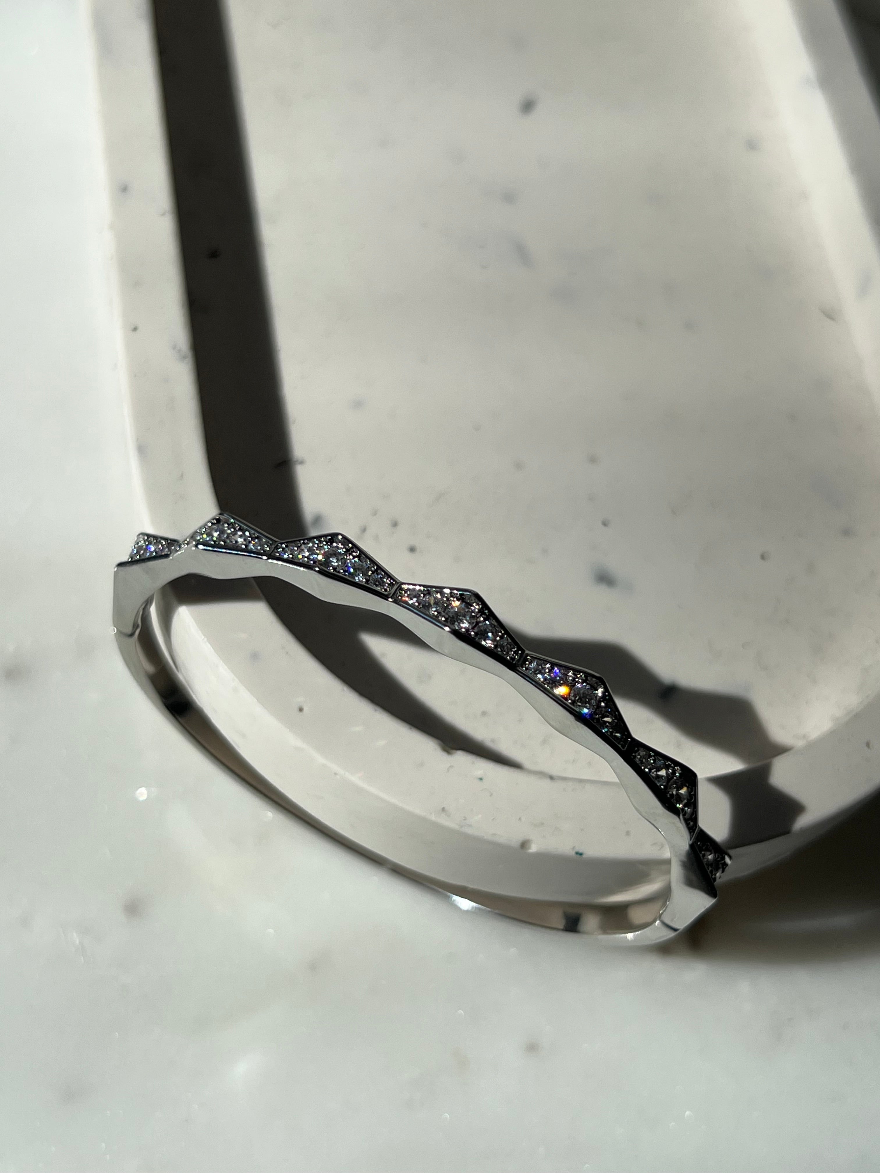 MONTE CARLO|Gold/Silver Pavé Bangle
