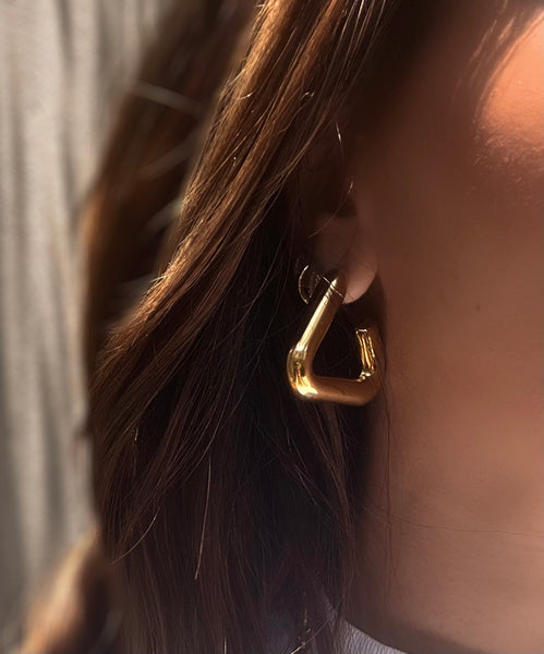 REBEL | Tarnish Free | Gold/Silver Chunky Triangle | Earring