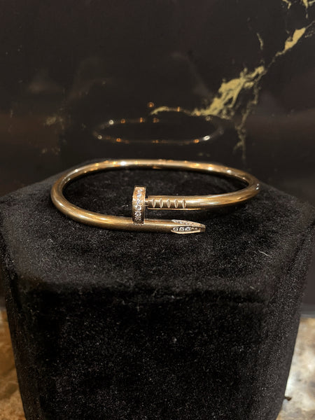 NAILED IT BRACELET | Tarnish Free | Stainless Steel | Gold/Silver/Rose-Gold | Nail Bracelet (1 piece)