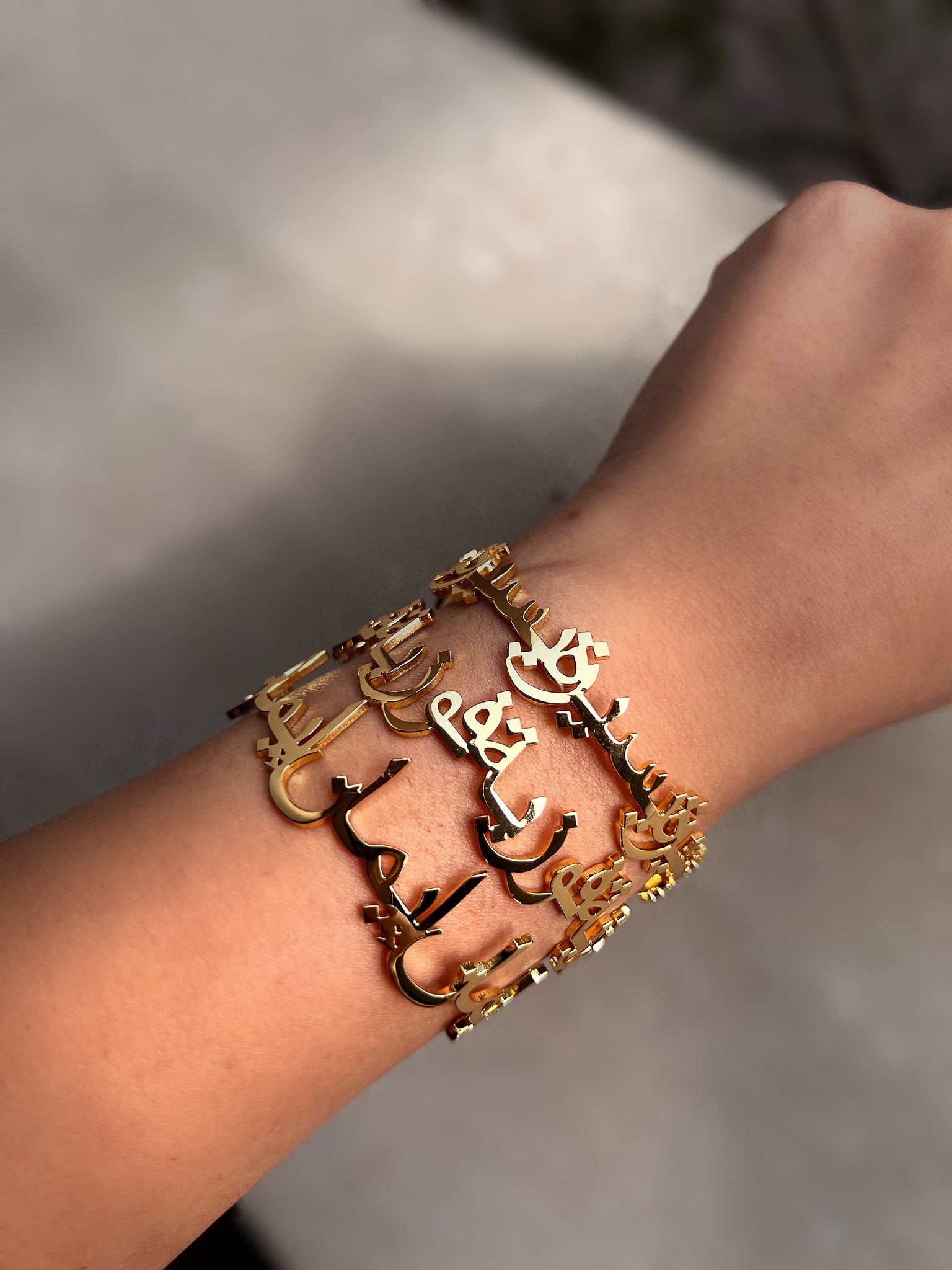 ARABIC NAMES CUFFS I Tarnish Free | Stainless Steel I 18ct gold plated