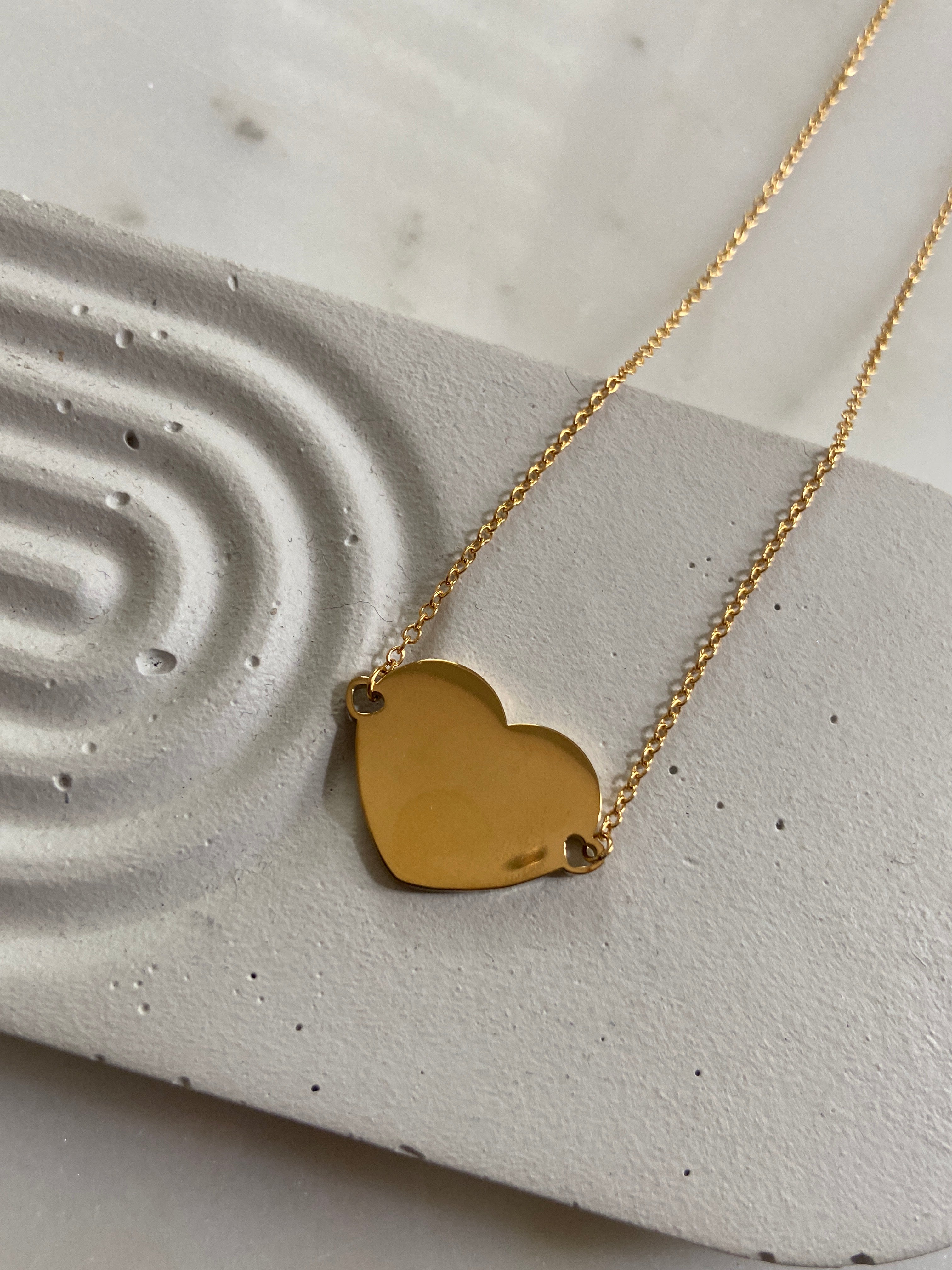 SWEETHEART + ENGRAVING|TARNISH-FREE|GOLD/SILVER/ROSE-GOLD NECKLACE