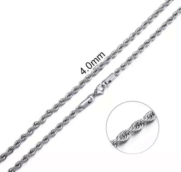 CHISELED | ZibaMan | Silver Rope Chain Necklace | Tarnish-Free