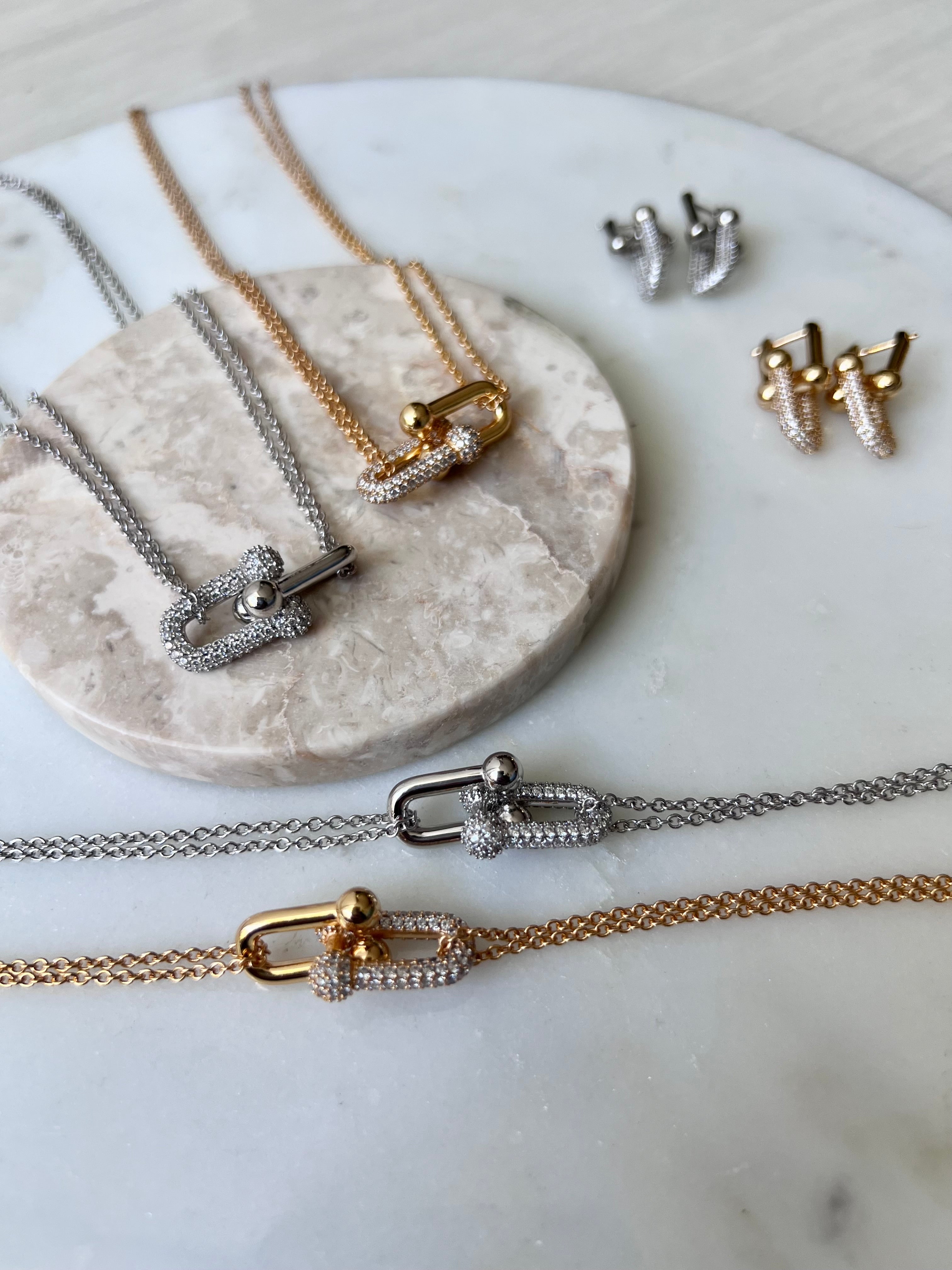 LINK DE LUXE| Gold/Silver Luxury Necklace/Bracelet/Earrings