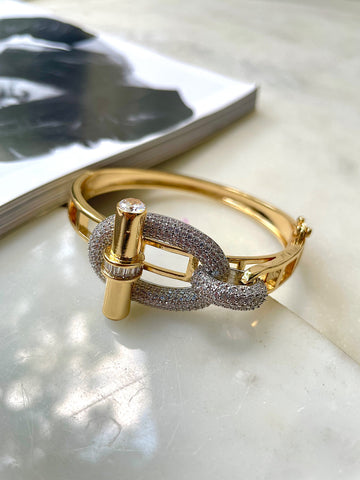 LUMINARE | Luxury Cubic Zirconia | Gold-Silver | Bracelet/Ring (1 piece)