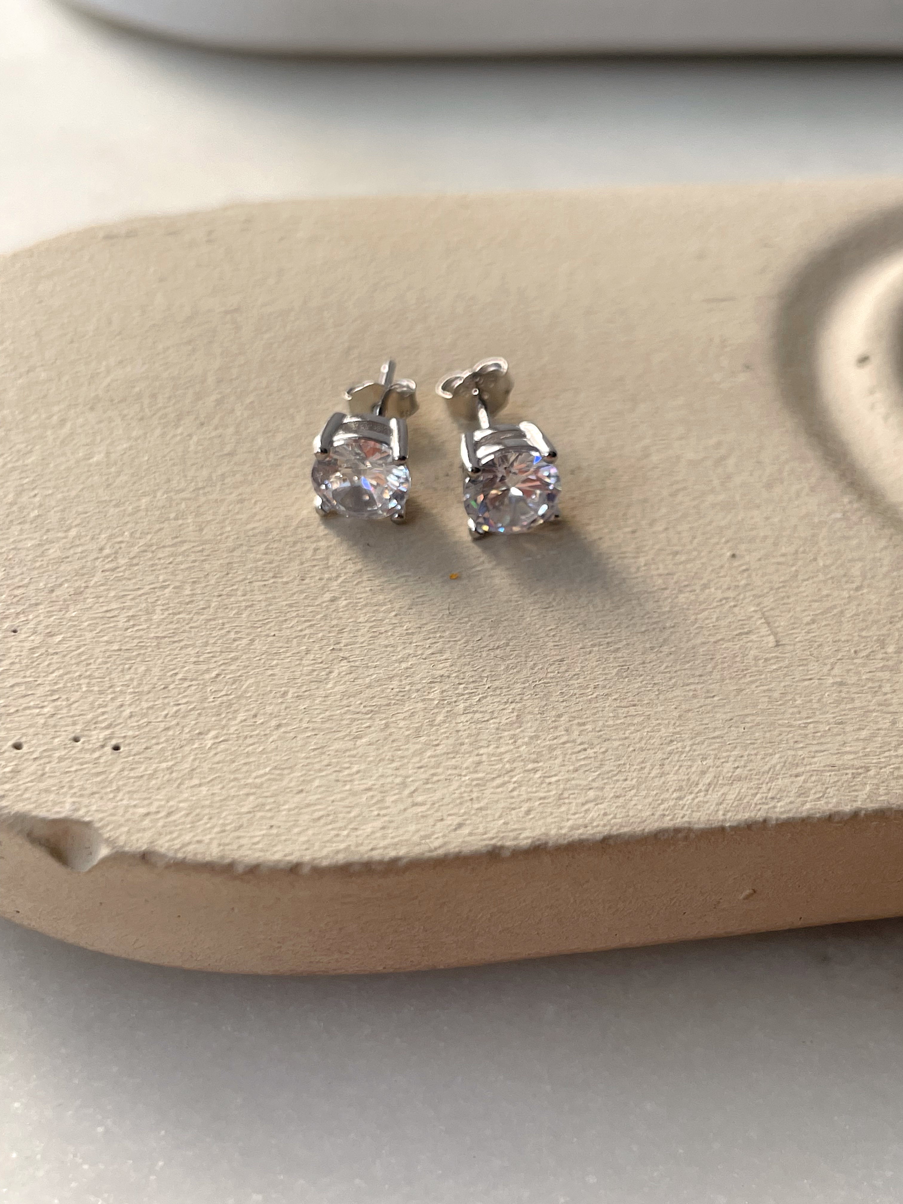 CLASSIC STUDS | S925 Sterling Silver | 18ct Gold Plated | Cubic Zirconia |  Stud Earring