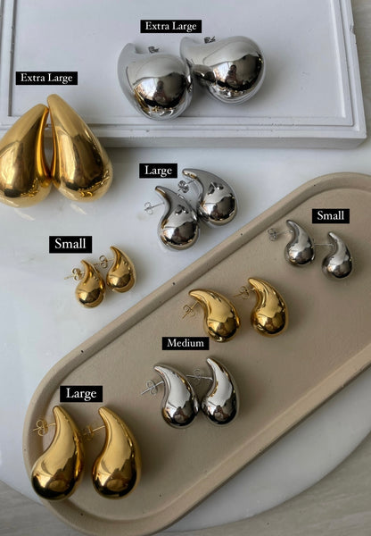 KYLIE | Gold/Silver Plated | Chunky Drop Stud | Earrings | Tarnish Free