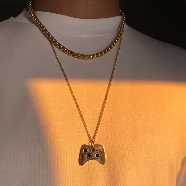 MVP | ZibaMan | Gold/Silver Console Pendant Necklace | Tarnish-Free