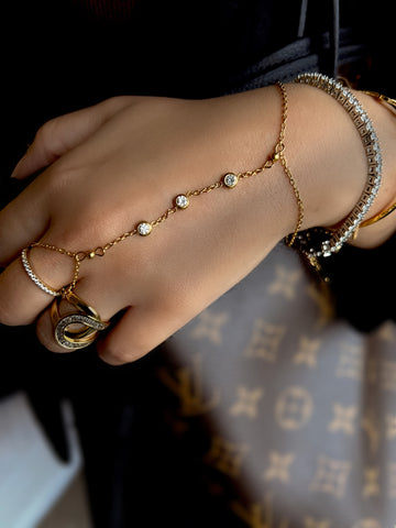 MUSCAT | Jeweled Hand Chain | Tarnish Free