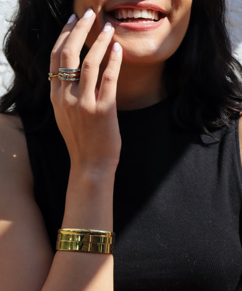 COURTNEY | Tarnish Free | Gold/Silver | Plain Bangle